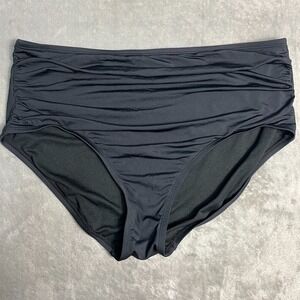 Merona Black High-Waisted Bikini Swim Bottom Women's XL Resortwear Versatile Pc.